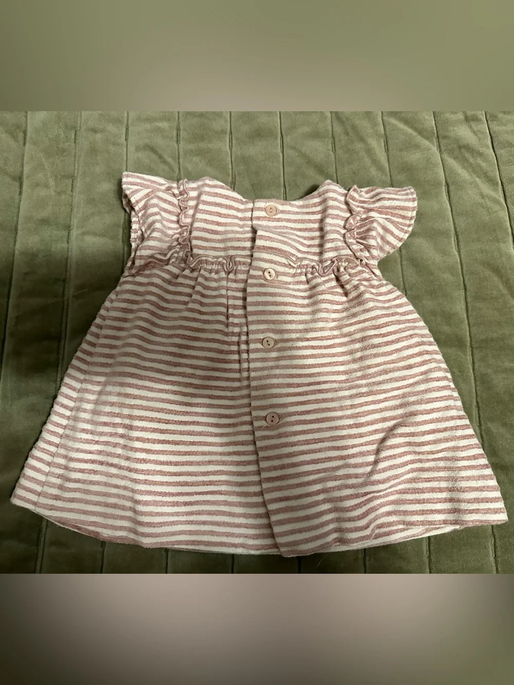 Lot of baby girl clothes, Zara Pink and White Striped Baby Dress, H&M and more.